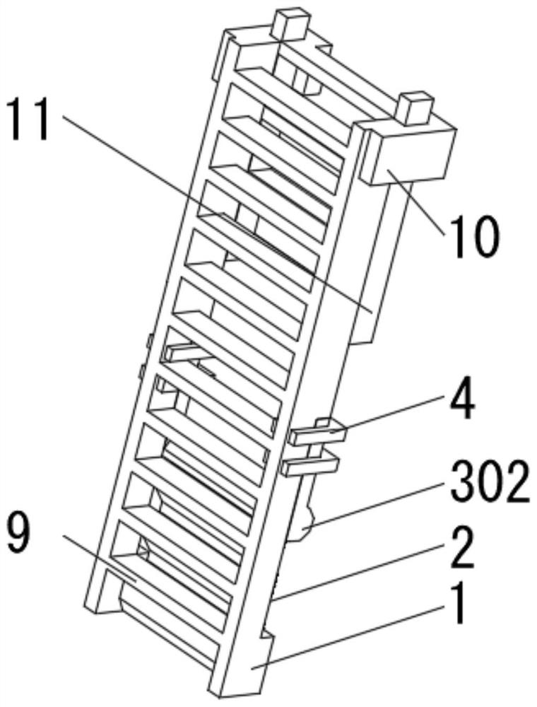 Conveniently lifted anti-falling ladder with more stable center of gravity