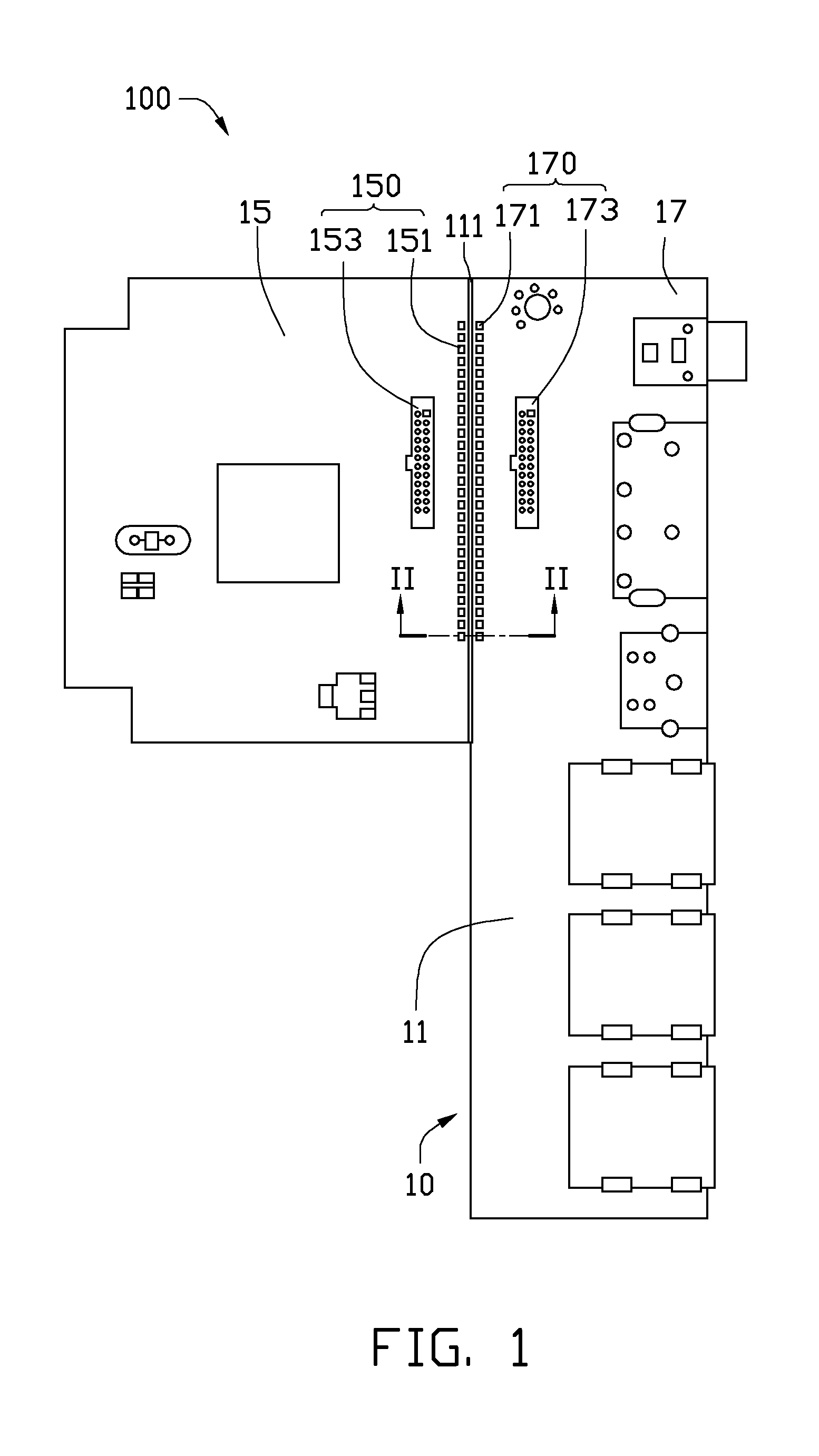 Circuit board of portable electronic device