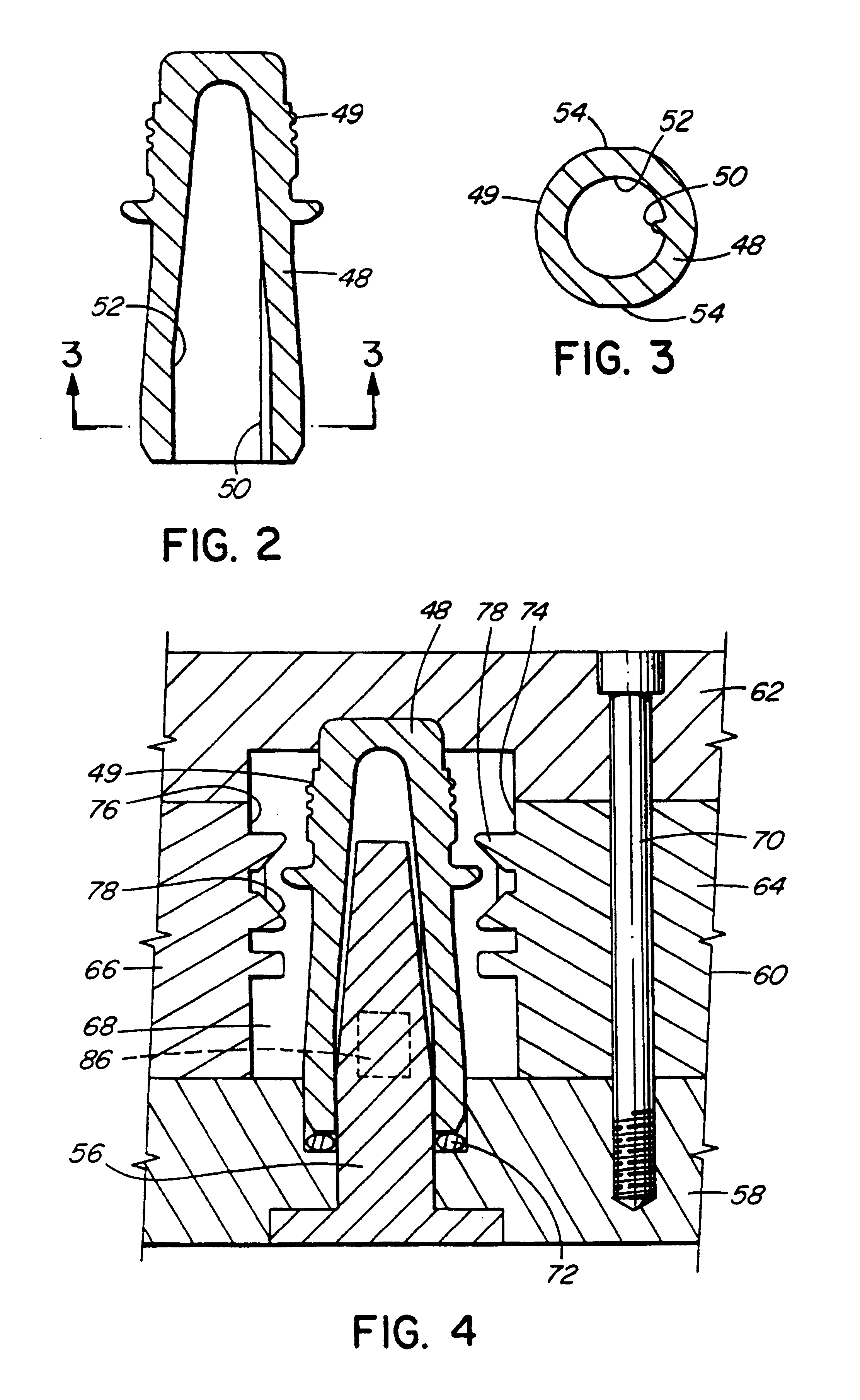 Method of making injection molding cooled thread split inserts