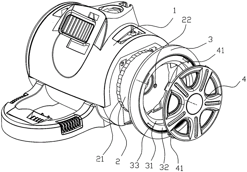 Walking wheel of dust collector