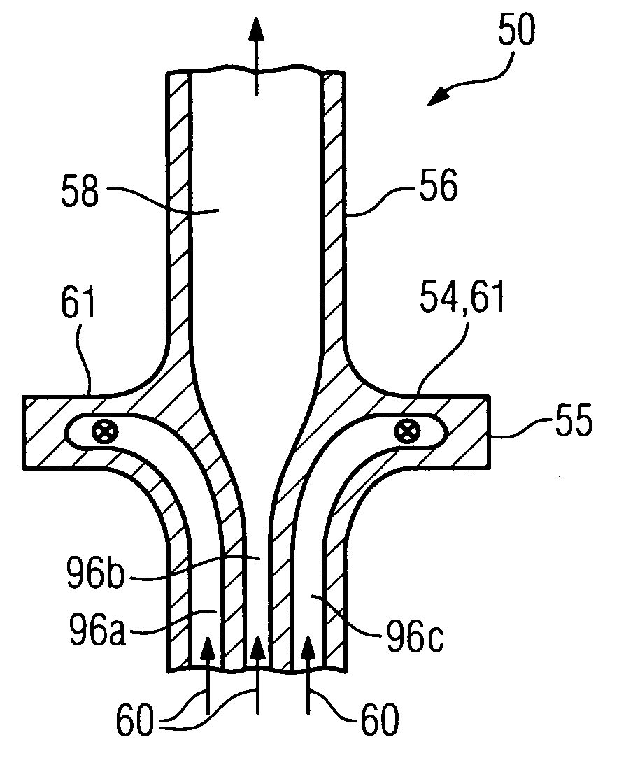 Cooled turbine blade or vane for a gas turbine, and use of a turbine blade or vane of this type