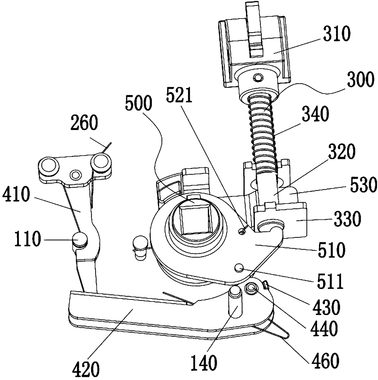 Lock block self-bouncing structure of anti-theft door lock