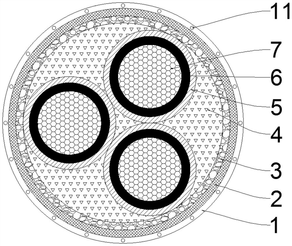 Low-smoke, halogen-free and flame-retardant double-layer insulated wire