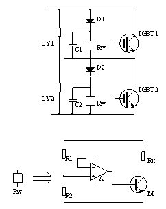 Power switching device series circuit capable of achieving automatic voltage limiting