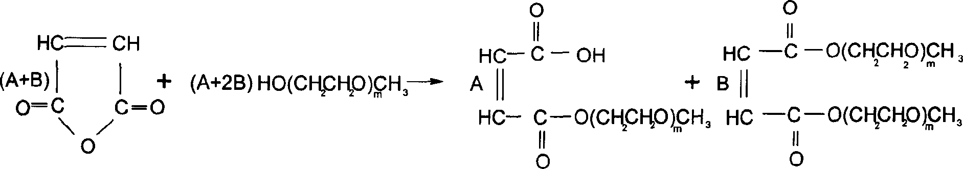 Maleic acid anhydride series concrete water-reducing agent and preparation process thereof