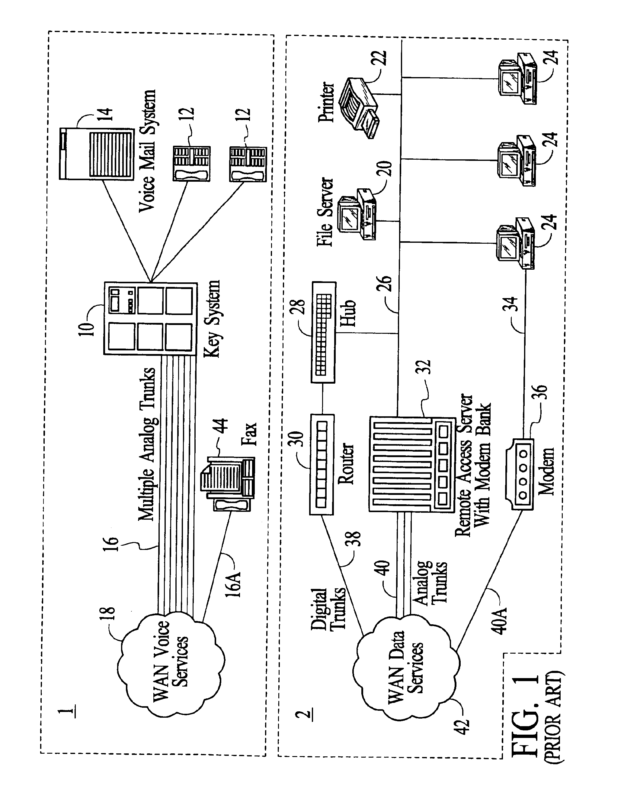 Systems for voice and data communications having TDM and packet buses and telephony station cards including voltage generators
