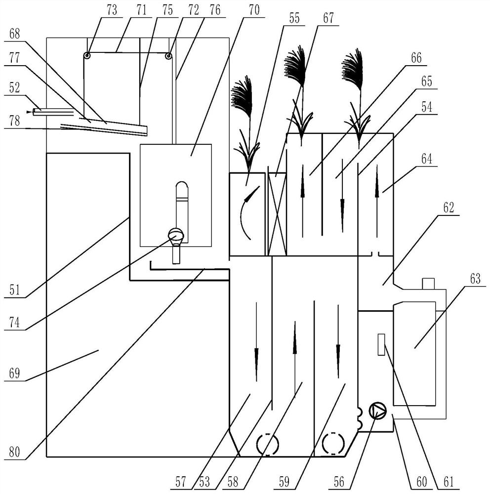 Feed solid-liquid separation unit for sewage treatment and treatment device thereof