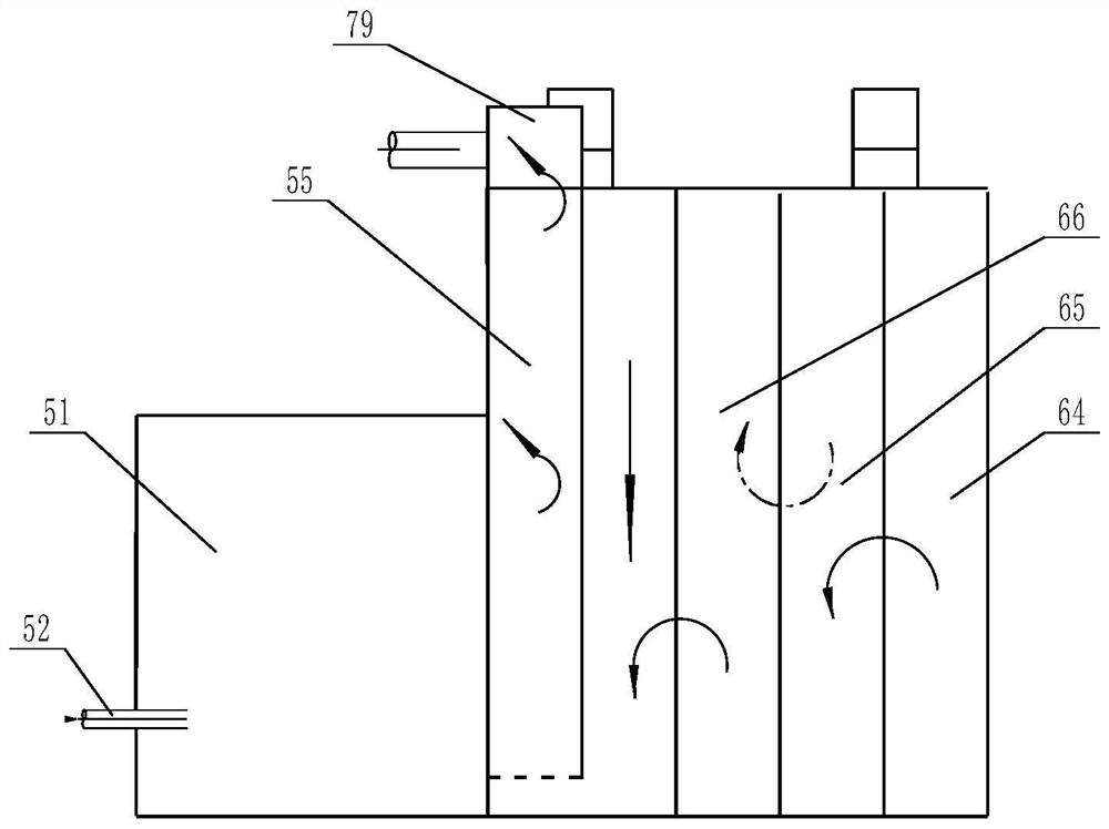 Feed solid-liquid separation unit for sewage treatment and treatment device thereof