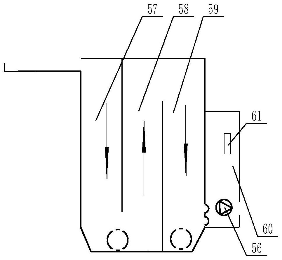 Feed solid-liquid separation unit for sewage treatment and treatment device thereof