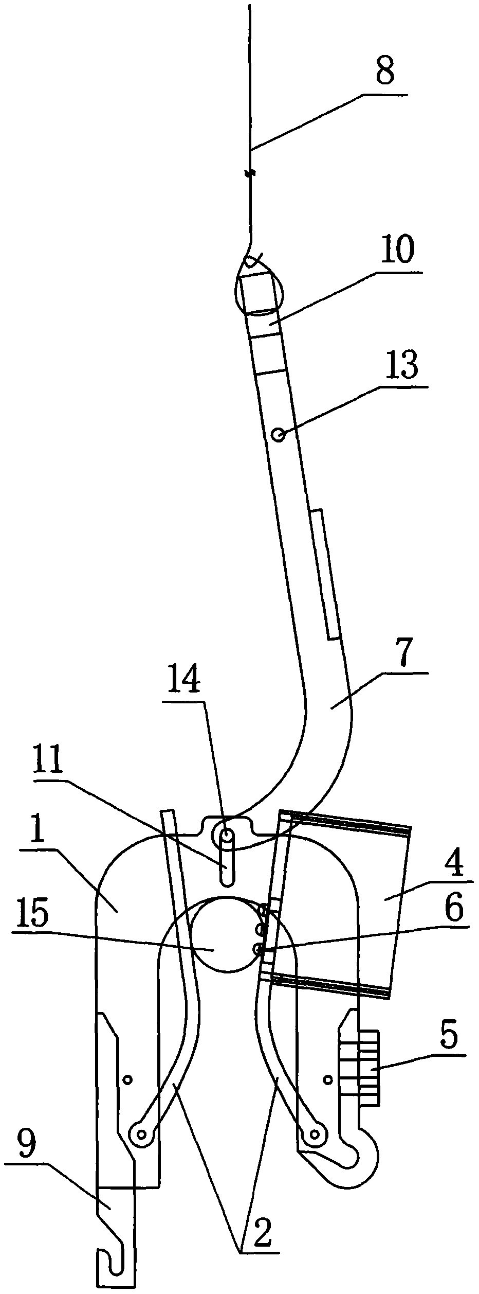 Hooking type grounding hook with monitoring function