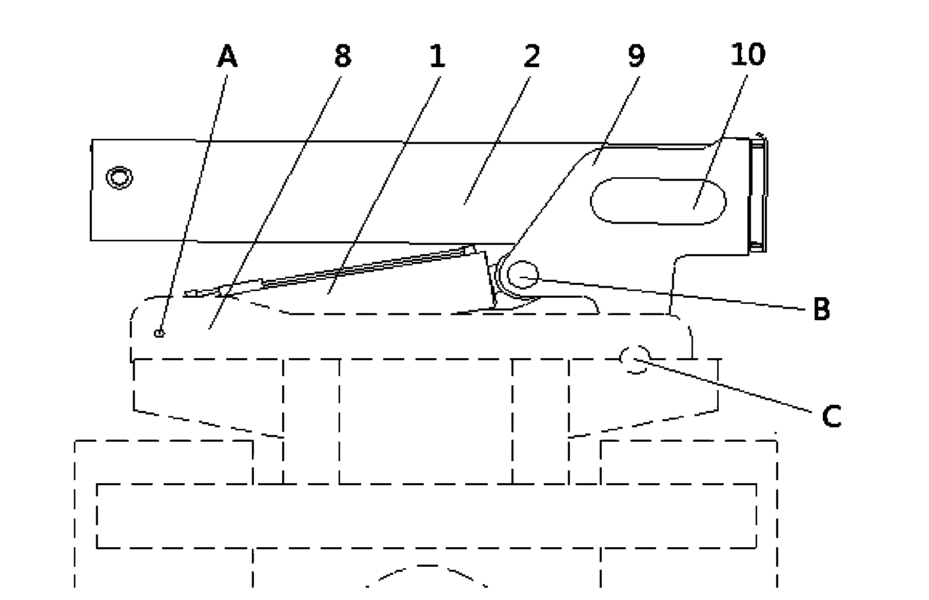 Swing type telescopic supporting leg device and container lateral face self loading and unloading transport cart