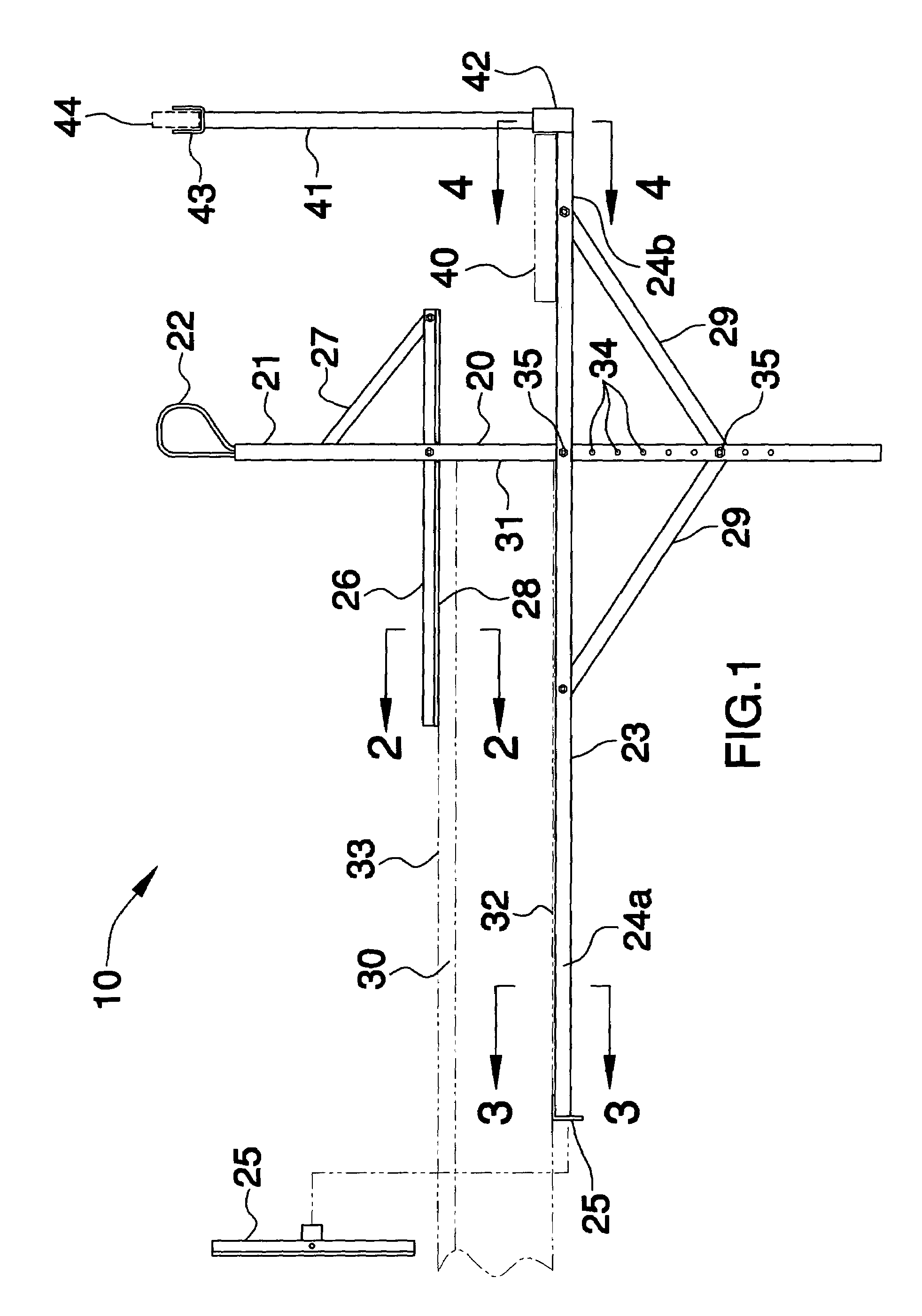 Outrigger assembly for supporting a platform adjacent a work area