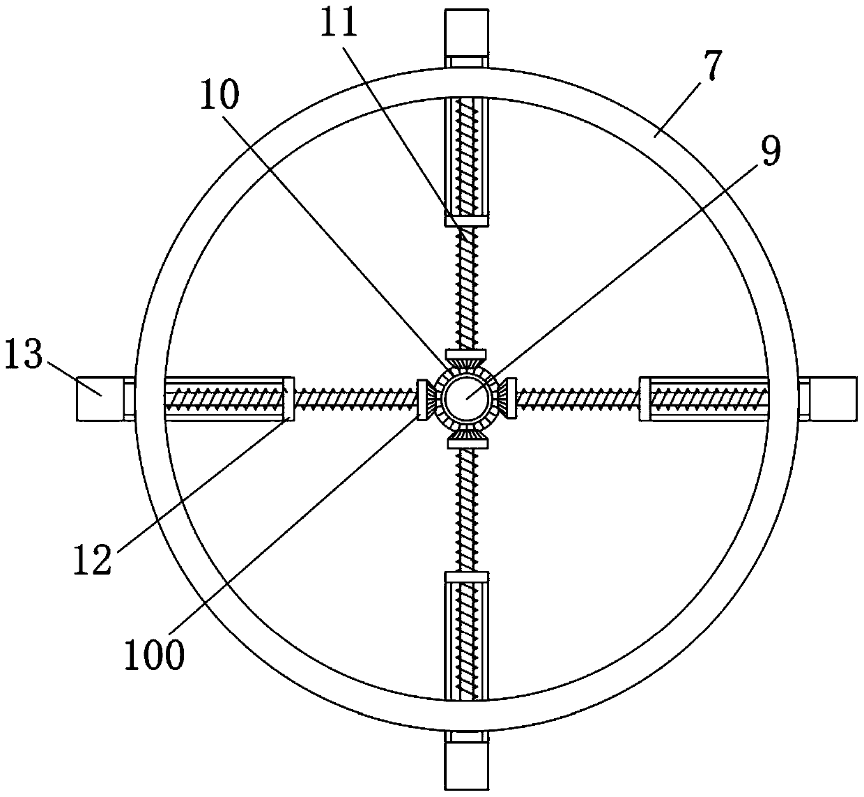 Quick paint brushing device for steel pipe for building