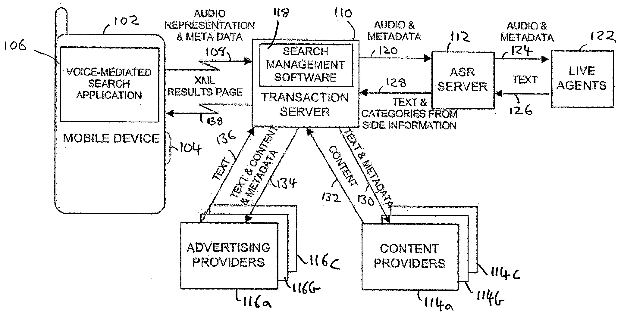Local storage and use of search results for voice-enabled mobile communications devices
