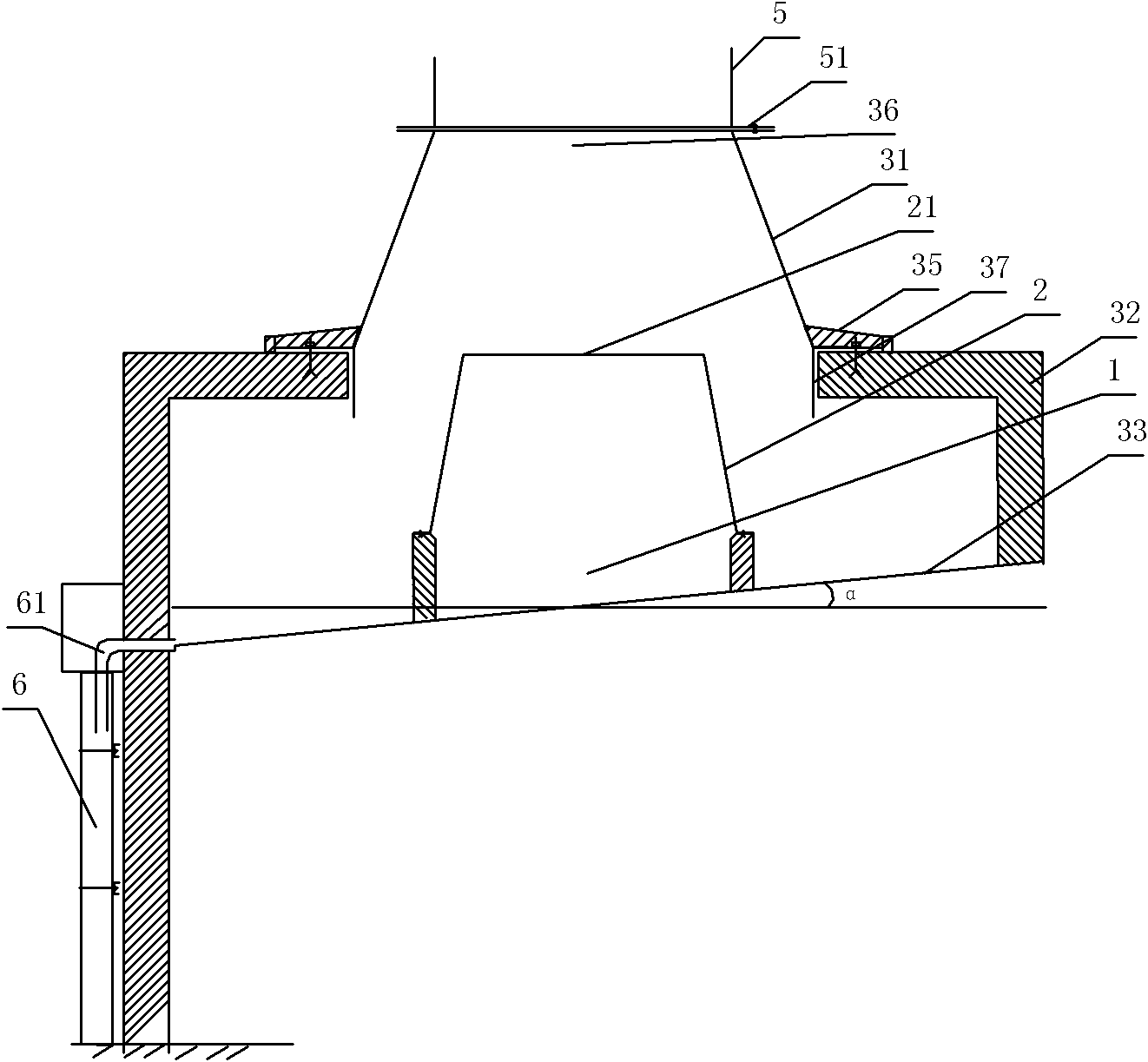 Steam exhaust device of nuclear island auxiliary system