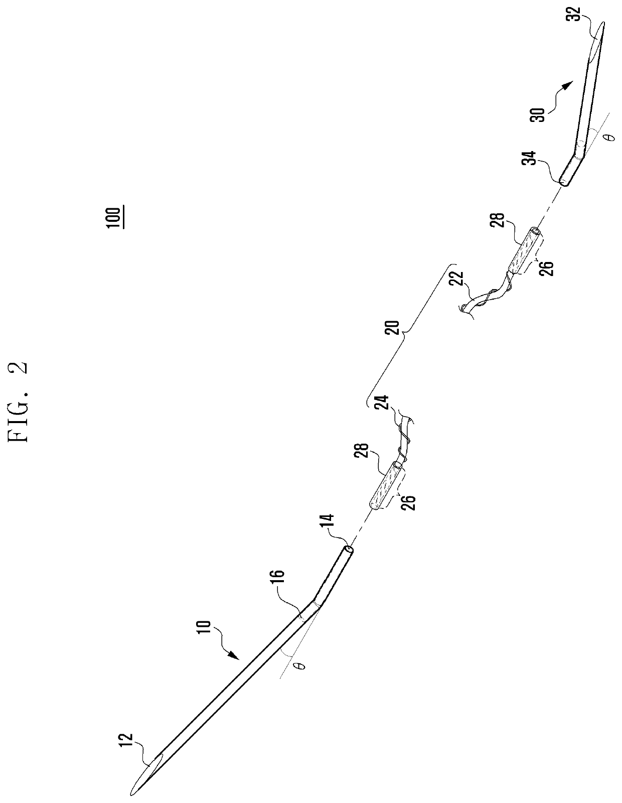 Dual needle set having single or multiple gold threads for hair loss treatment