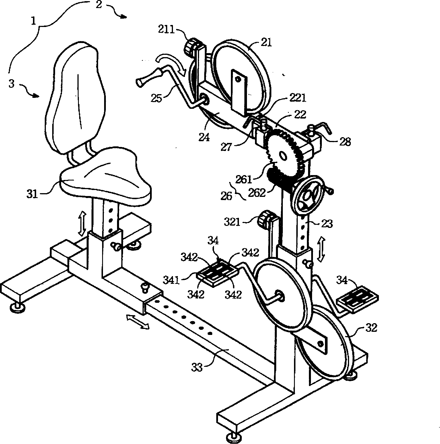 Multiple degrees of freedom muscle force building up machine