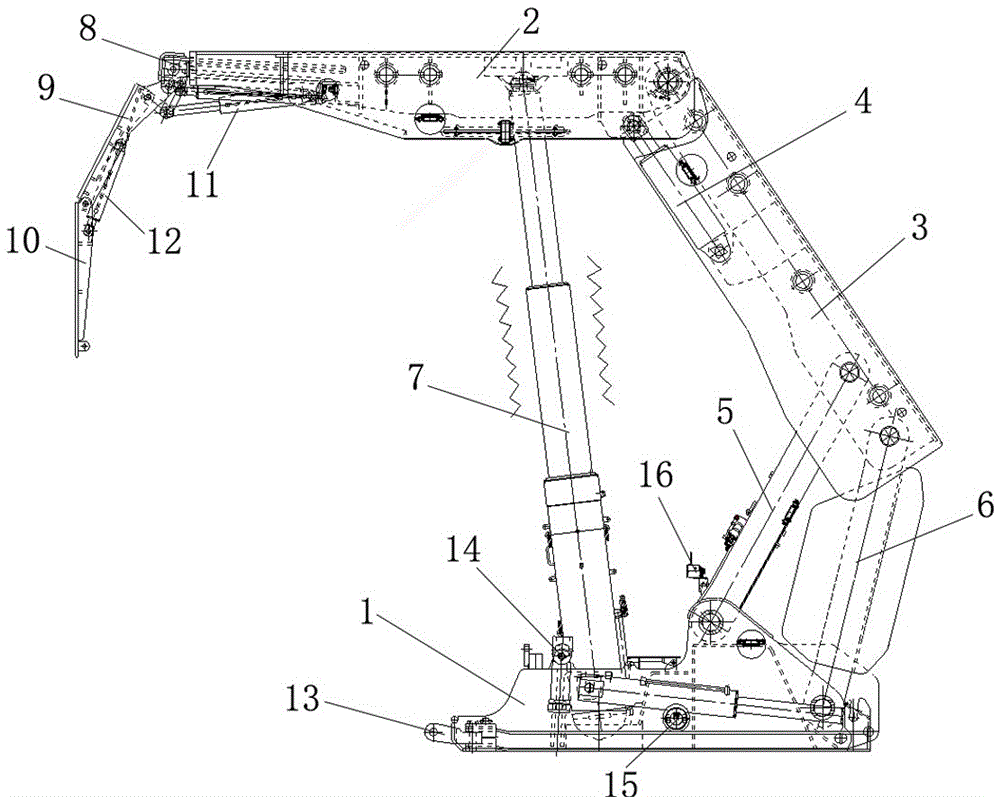 Intelligent coupling two-column shielding hydraulic support for extra large mining height