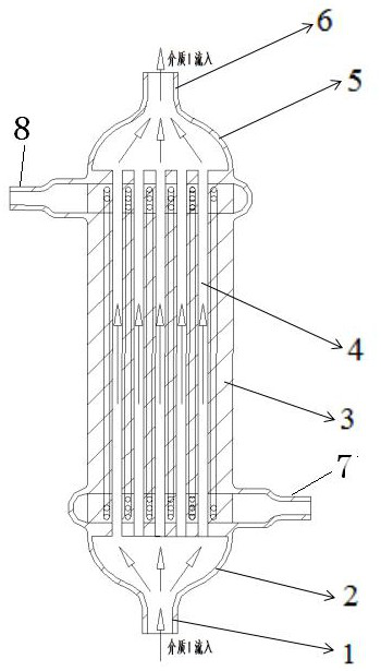 An additively manufactured heat exchanger with a half "half" loop baffle and drainage structure