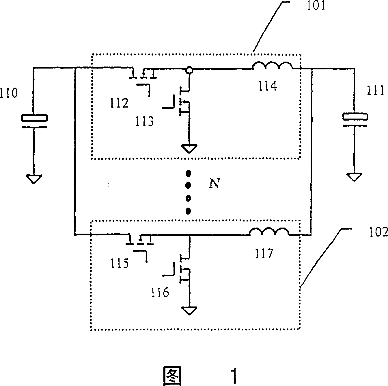 Isolated voltage regulator with one core structure