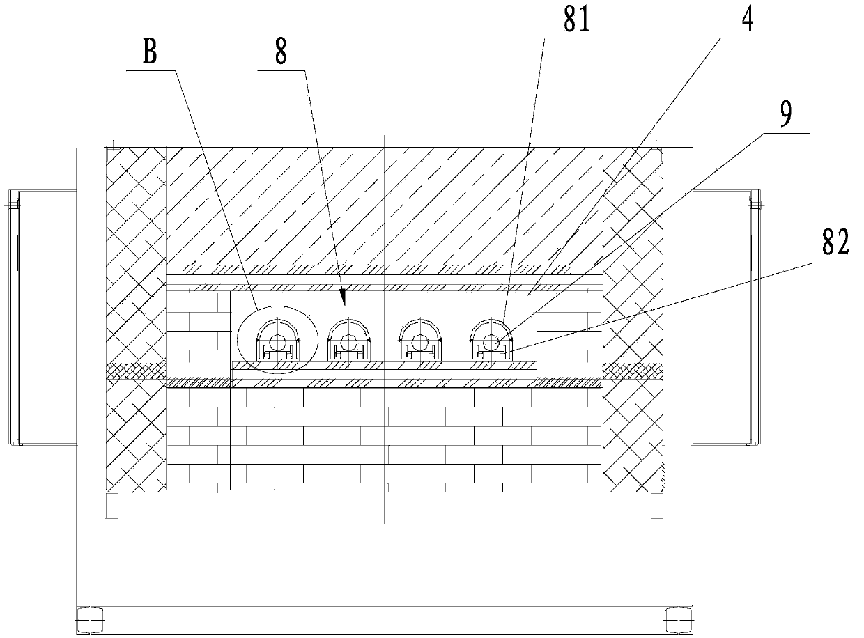 Tubular thermal treatment furnace capable of continuously conveying materials