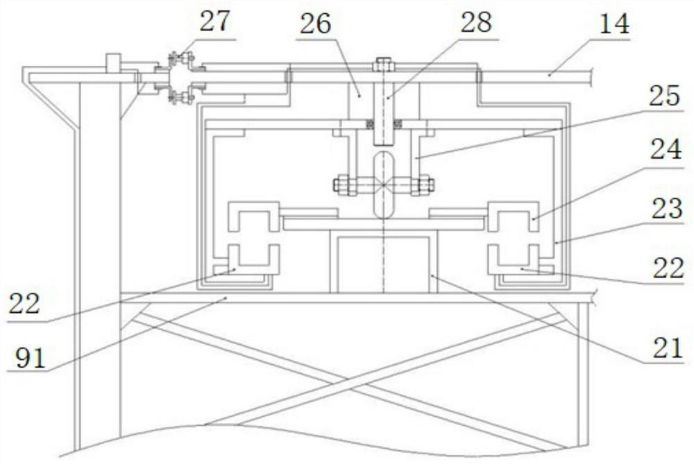 Suspension bearing for vertical-axis wind power generation device