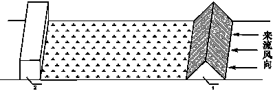 Triangular sand control dam applied to prevention and treatment of sandstorm