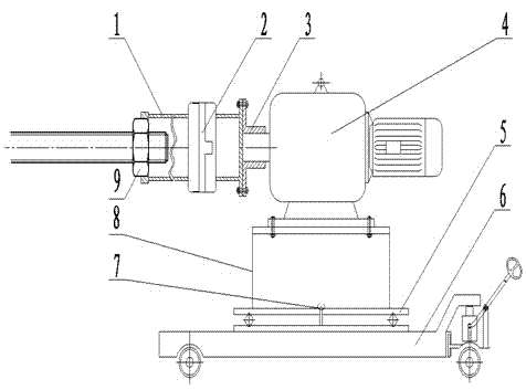 Mechanical regulating device for big spring at the lower part of cart-type coke oven