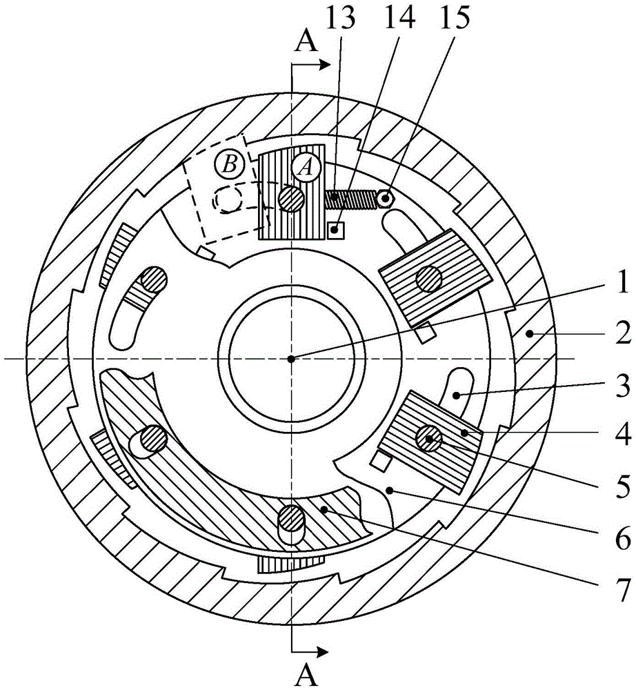 Centripetal thrust protection bearing device that automatically eliminates clearance