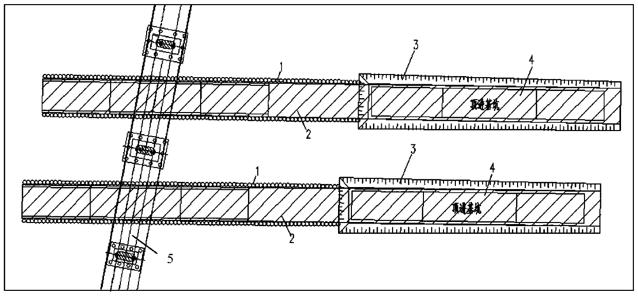 Construction method for obliquely downwards penetrating high-speed rail bridge through U-shaped frame structure