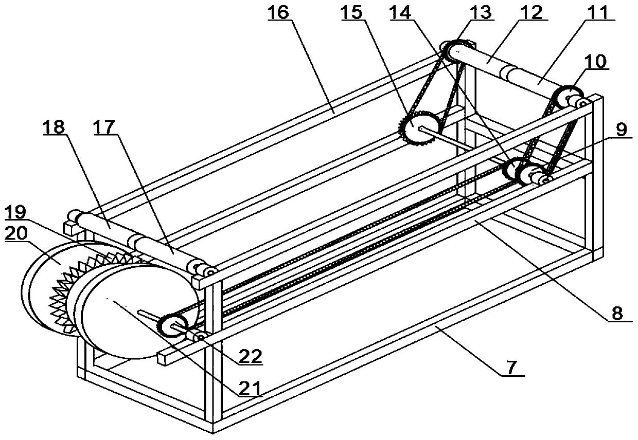 Fruit ordered conveying table