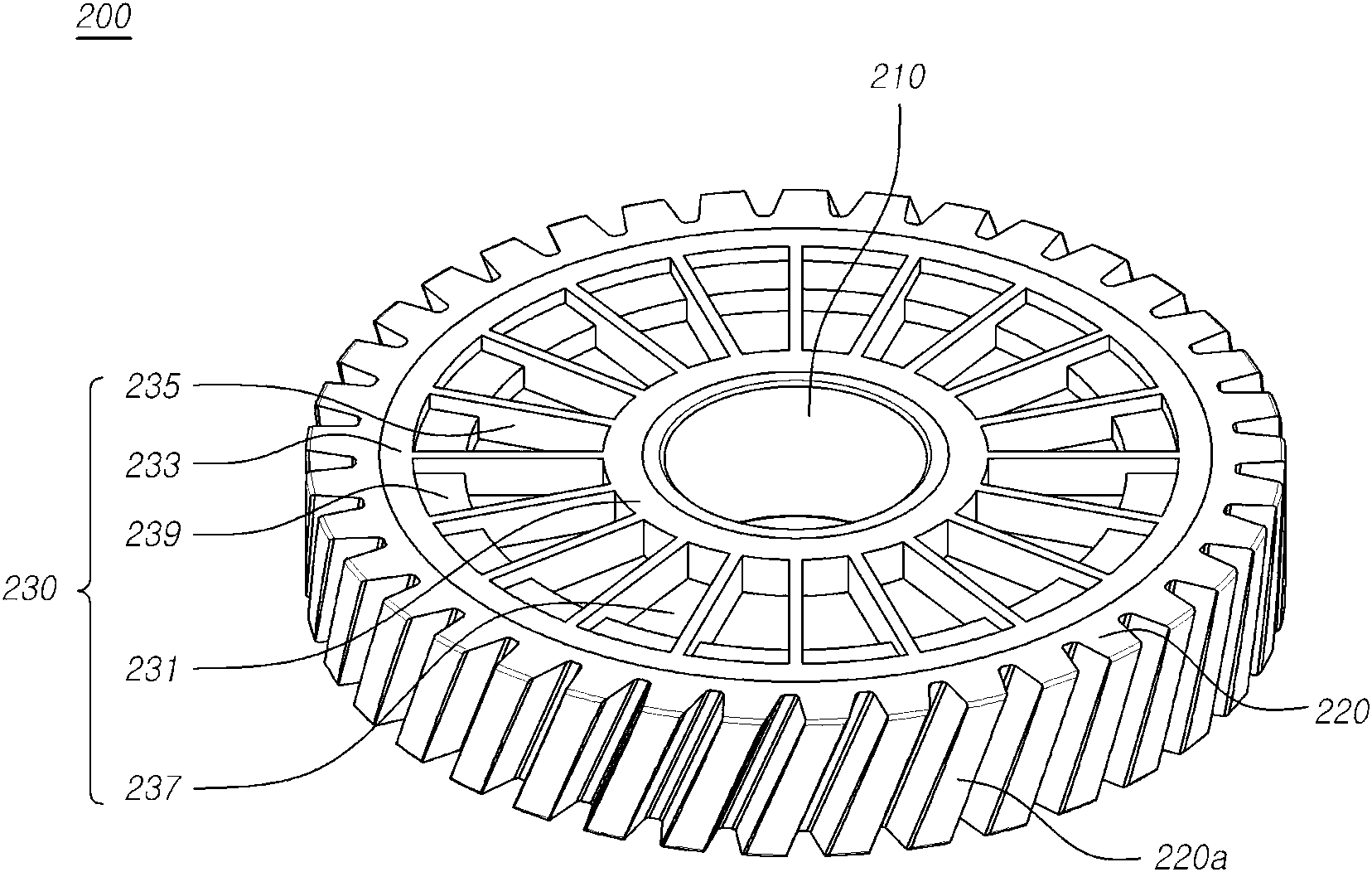 Worm wheel for electric power steering apparatus and method for manufacturing the same