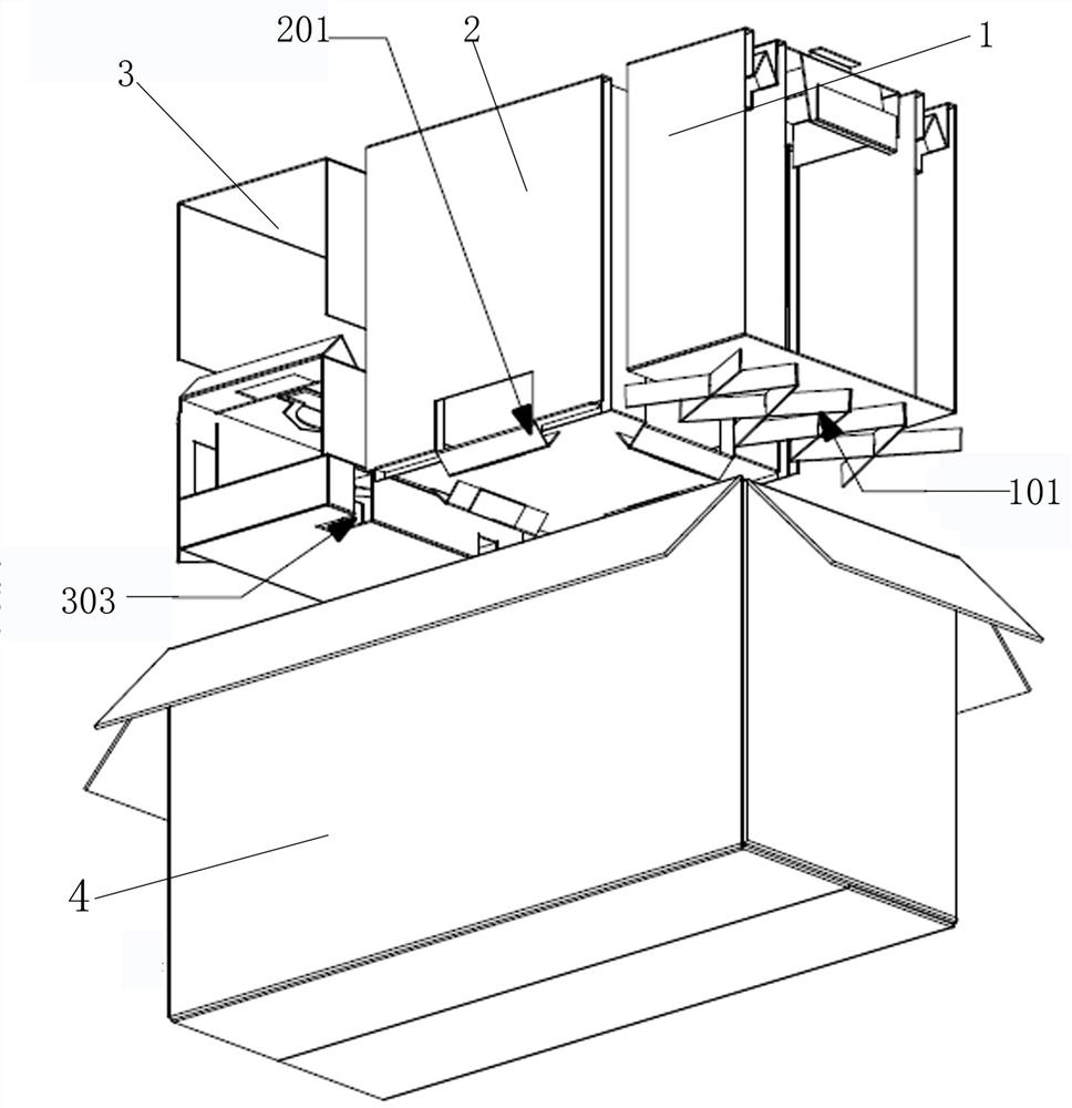 A paper structure cushioning protection device for environment-friendly packaging