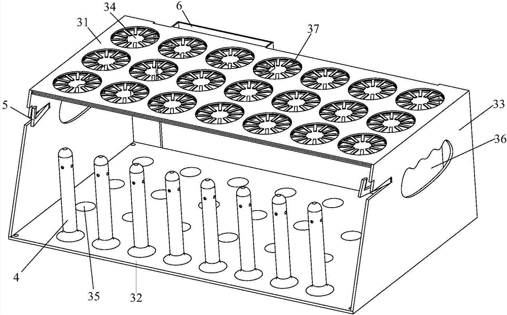 Test tube storage and transportation device