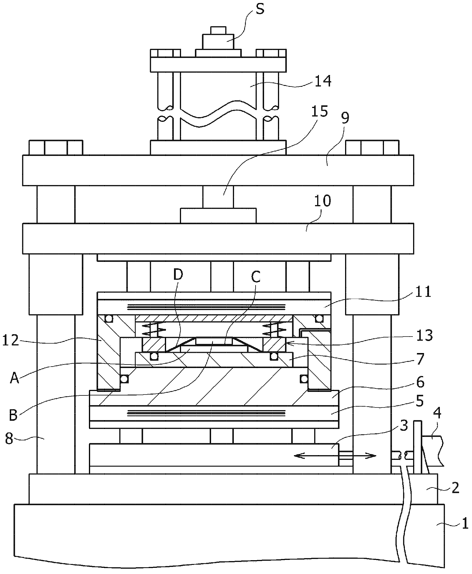 Vacuum thermal bonding device and vacuum thermal bonding method