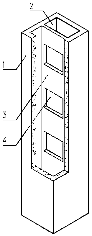 Prefabricated reinforced concrete column template and making method thereof