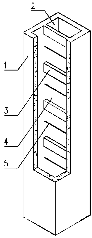 Prefabricated reinforced concrete column template and making method thereof