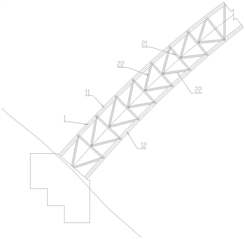 Web member structure of concrete-filled steel tube truss type main arch and bridge