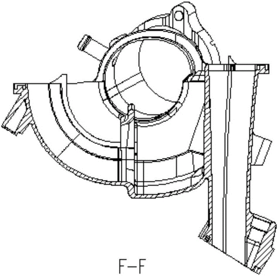 Injection molding die and method of automotive engine intake manifold