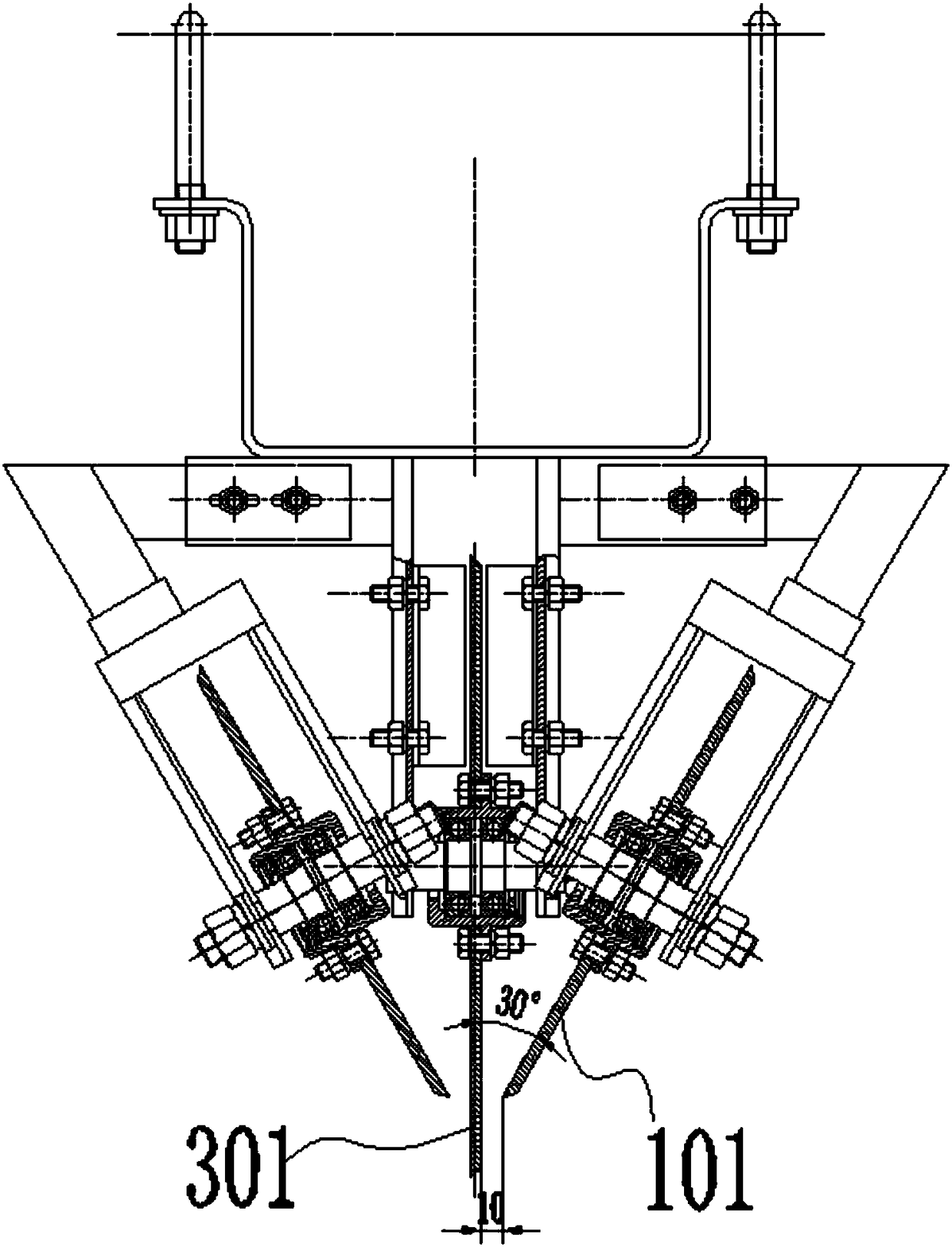 Stubble breaking ditching and soil covering device for rice stubble no-tillage seeder