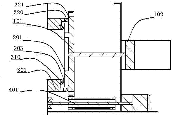 Rotary self-cleaning type fluted disc switching valve