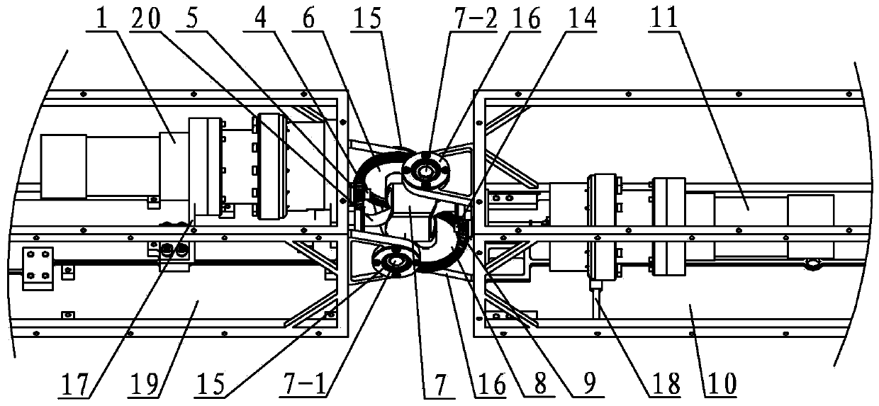 A two-degree-of-freedom controllable robot module connection mechanism