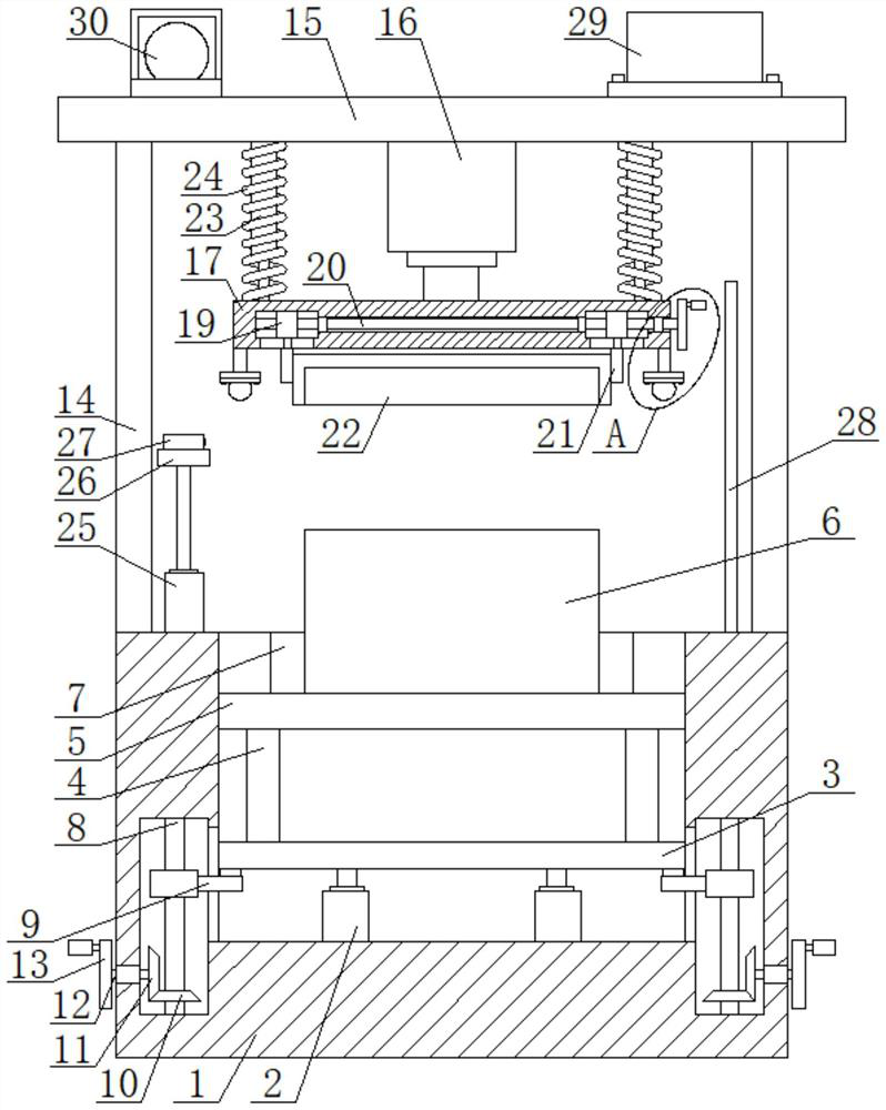 Magnetic type motor end cover machining and pressing device capable of detecting deformation