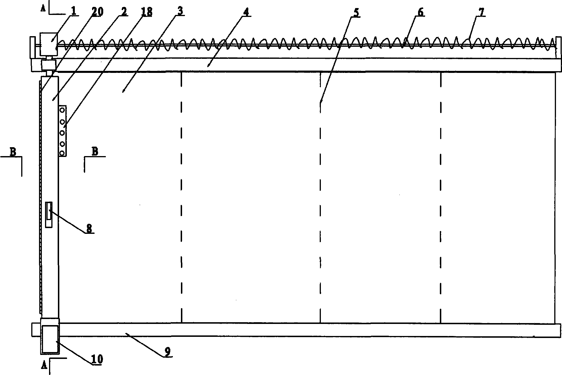 Blackboard with automatic dust collection eraser