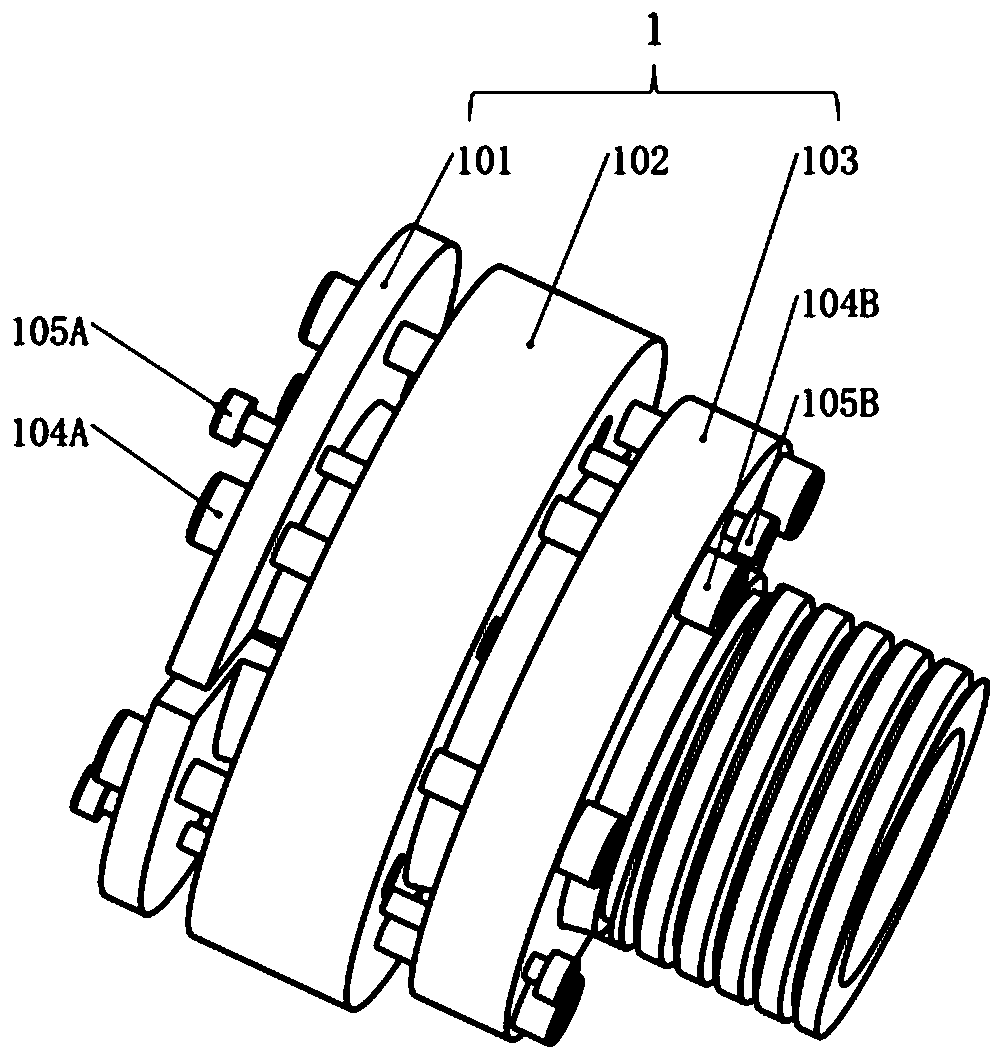 Rotor test bench support position adjustment and bearing pre-tightening device