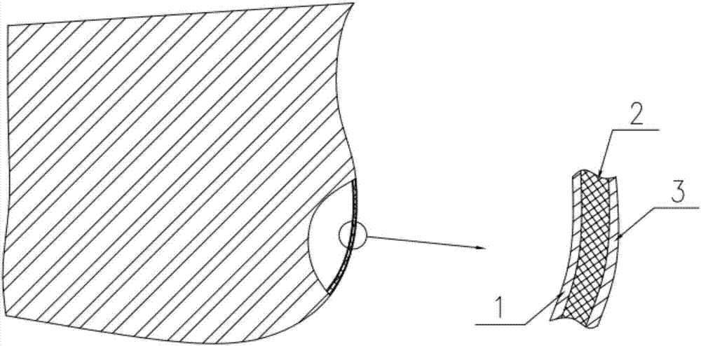 Sandwich type acoustic window structure of ship dome