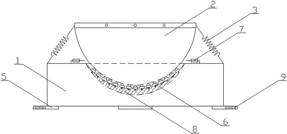 Universal swing track supporting tuned mass damper