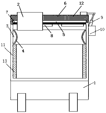 Deodorization device for municipal domestic garbage truck