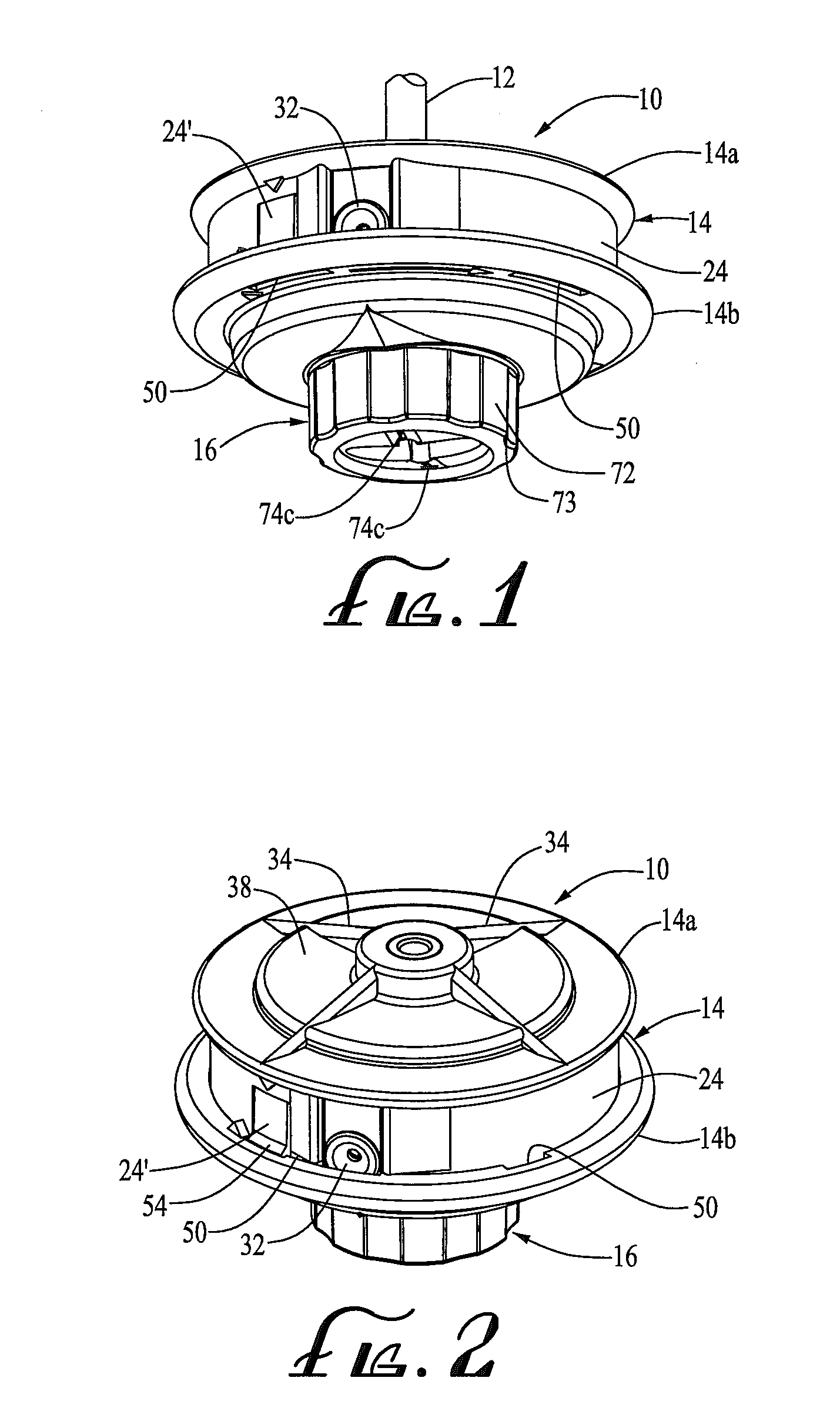 Trimmer Head For Use In Flexible Line Rotary Trimmers Having Improved Line Loading Mechanism