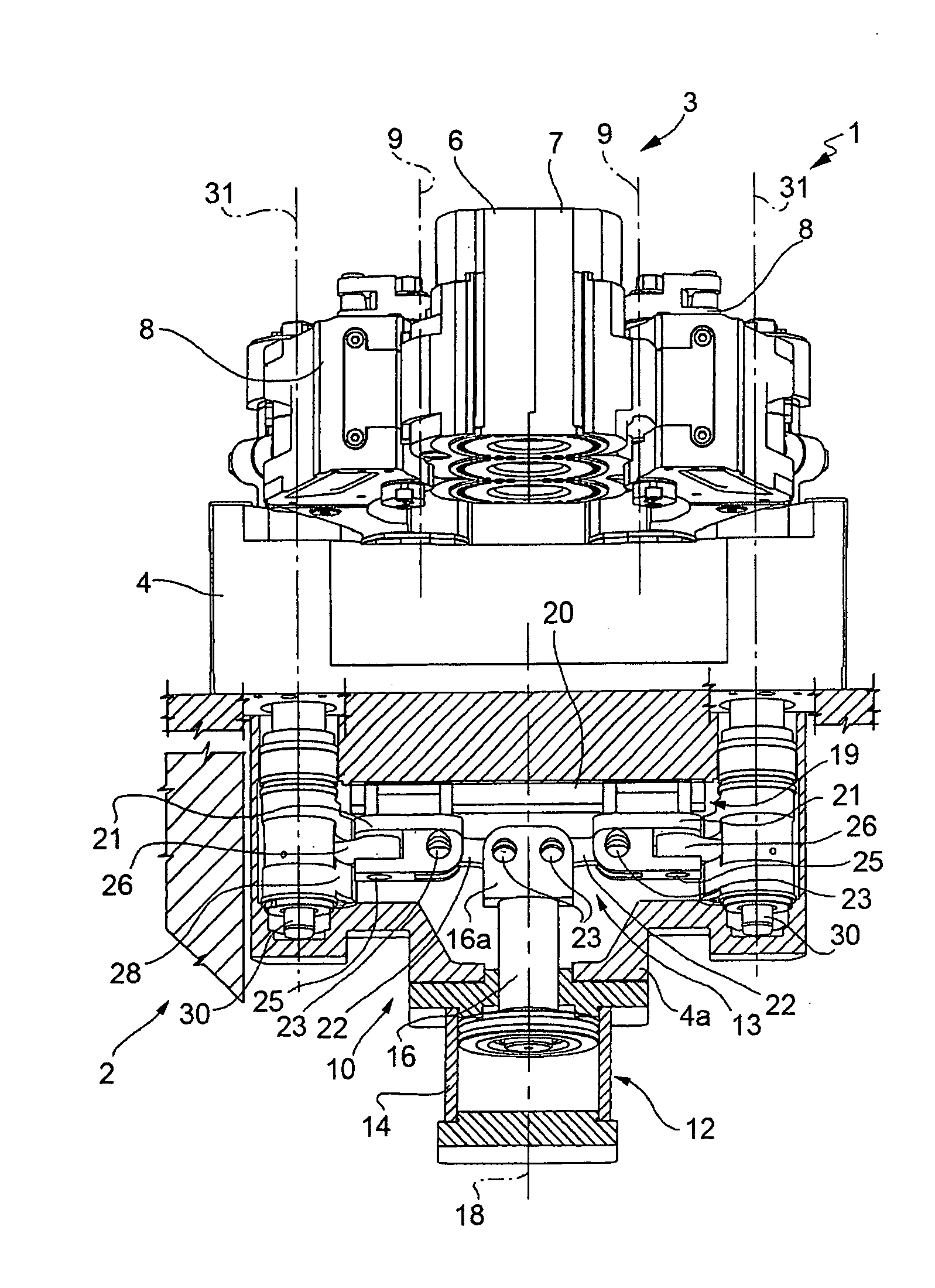 Molds opening/closing group of a forming glass machine items